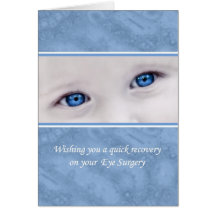 Eye Surgery Recovery, Get Well Soon, Big Blue Eyes Cards