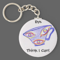 Eye Think I Can keychains