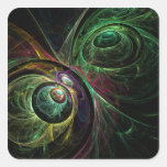 Eye to Eye Abstract Art Square Sticker