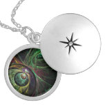 Eye to Eye Abstract Silver Locket