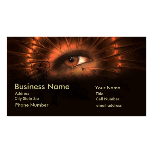 Eye Witness Business Card Template (front side)