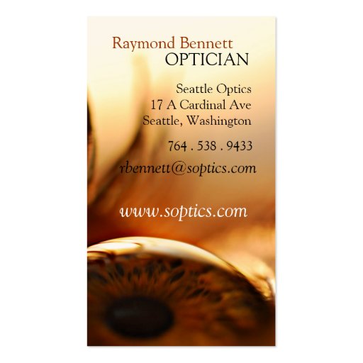 Eyeball Business Card (front side)