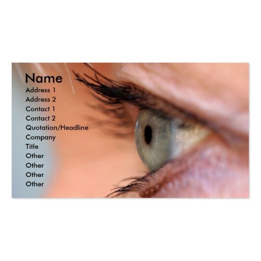 Eyeball Business Card Template (front side)