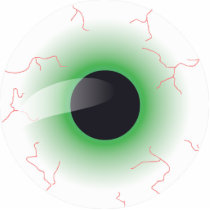 Eyeball Cut-out Keychain Cut Out