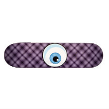 Eyeball; Purple Custom Skate Board