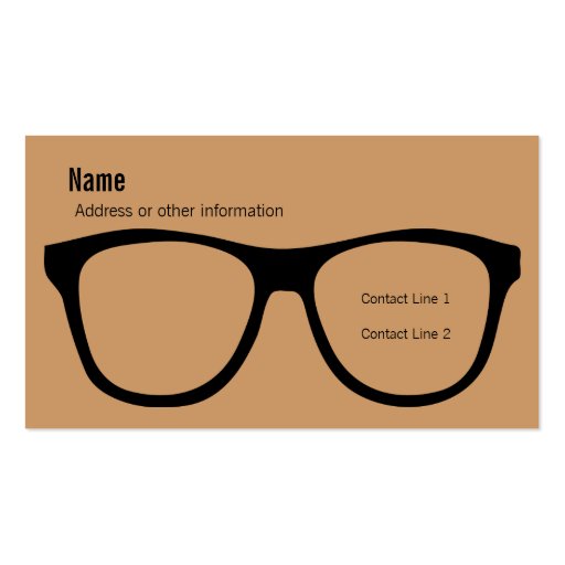 Eyeglasses Business Card (front side)