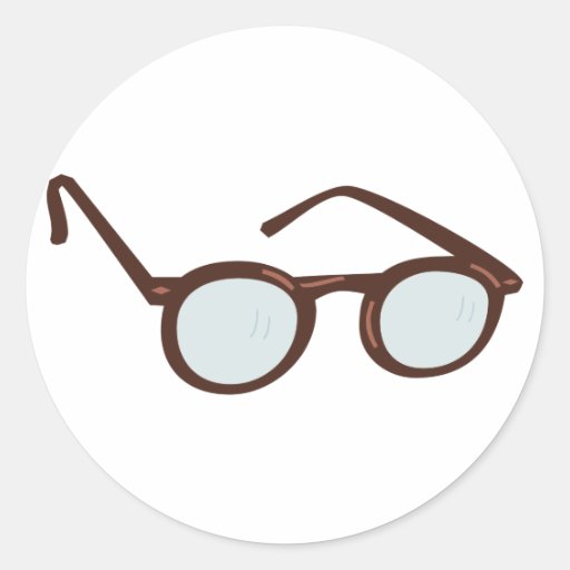 Eyeglasses of eyeglasses glasses classic round sticker Zazzle