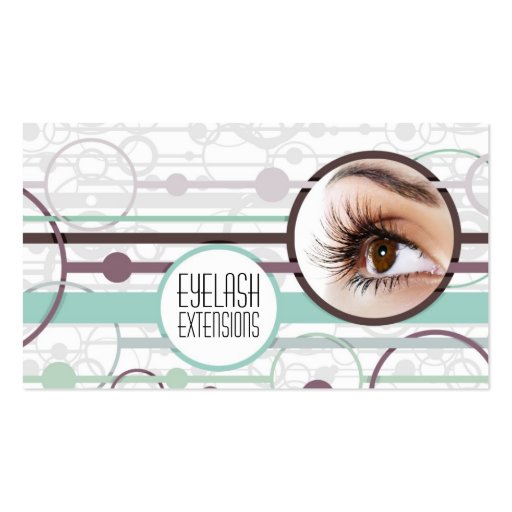 Eyelash extensions business card (front side)