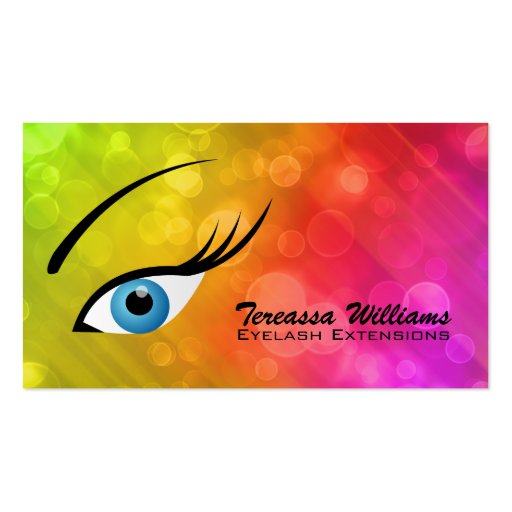 Eyelash Extensions Business Cards (front side)