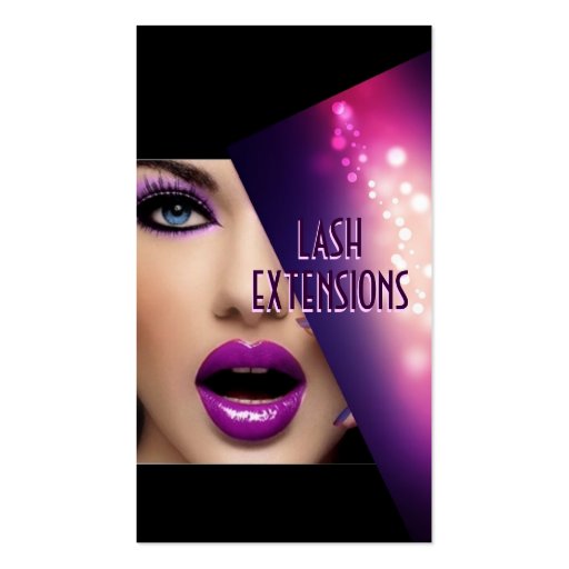 Eyelash Extensions, Lash Cosmetologist, Business Cards (front side)
