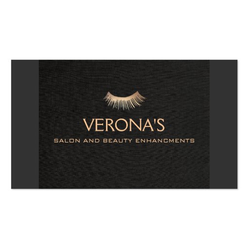 Eyelash Extensions Salon and Spa Black Business Cards