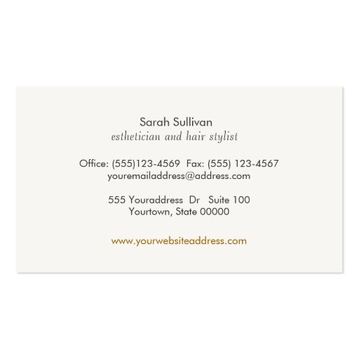 Eyelash Extensions Salon and Spa Glitter Business Card Templates (back side)