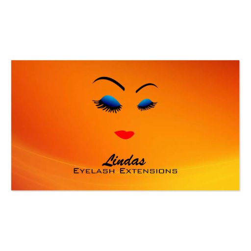 Eyelashes Business Cards (front side)