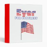 Eyer for Congress Patriotic American Flag Design Binder