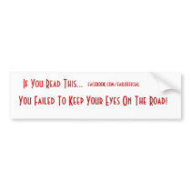 Eyes Fail Bumper Sticker