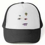 eyes heart trucker hat