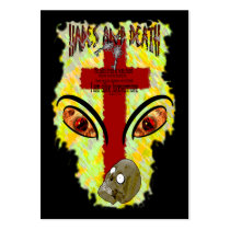 Eyes Like Blazing Fire -Rev1:14-18 - Tract Cards / Business Card Templates