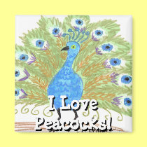 Eyes of India Peacock by Wendy C. Allen magnets