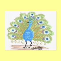 Eyes of India Peacock by Wendy C. Allen postcards