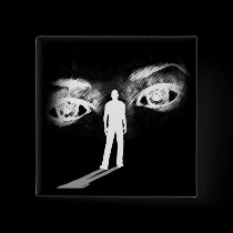Eyes of the Goddess button square black