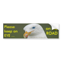 Eyes on the Road Bird bumper stickers