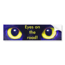 Eyes on the Road Kitty bumper stickers