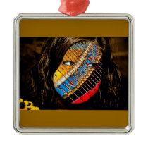 eyes open with flowers christmas ornament