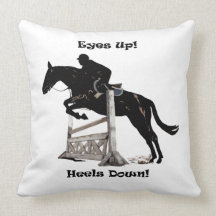 Eyes up! Heels Down! Horse American MoJo Pillow