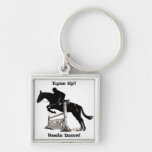 Eyes Up! Heels Down! Horse Key Chain