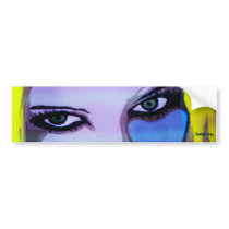 'Eyes with Blond hair' Bumper Sticker