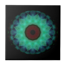 Eyesore Teal Evil Eye Ceramic Tile