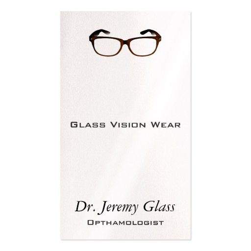 Eyewear Glasses Business Card (front side)