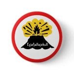 Eyjafjallajokull Volcano Button Badge