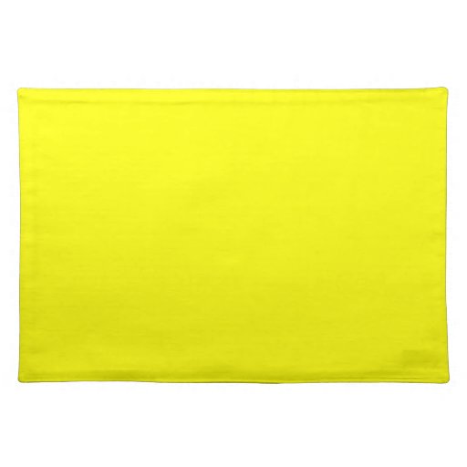 EZC Bright Yellow Placemat Zazzle