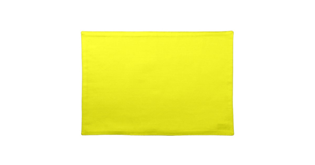 EZC Bright Yellow Placemat Zazzle