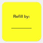 EZ-C Bright Yellow Prescription Refill Sticker