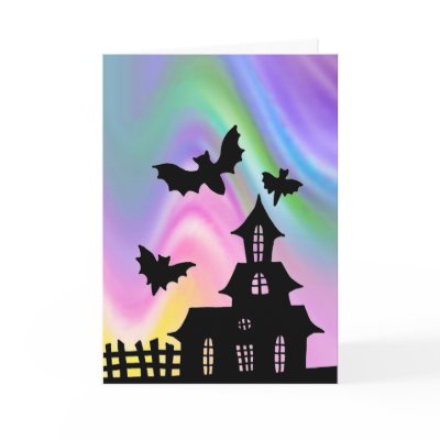 EZ Doodle art lesson Halloween Haunted House Card by SherryHolderHunt