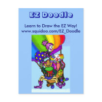 EZ Doodle, Learn to Draw the EZ Way postcards by SherryHolderHunt EZ Doodle, Learn to Draw the EZ Way postcards