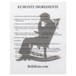 EZ Money Ingredients Flier Flyer