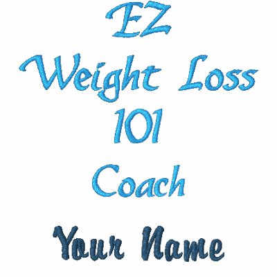 EZ Weight Loss Coach Shirt Embroidered Polo Shirt by JKeezel