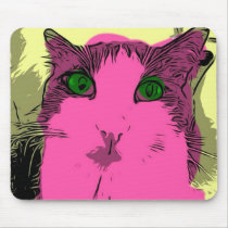 Ezra Warhol Cat Mousepad mousepads