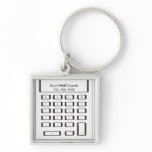 F002 Keych sq lg - Calculator design Key Chains
