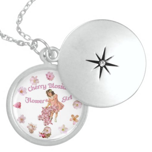 F03 Cherry Blossom Flower Girl Locket