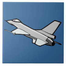 F16 Fighting Falcon Fighter Jet In Flight Tiles