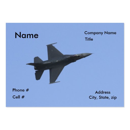 F16 side view business cards