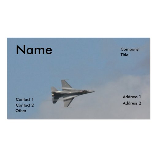 F16 water vapor business cards