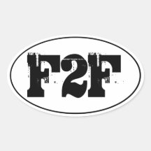 F2F Euro-style Oval Sticker