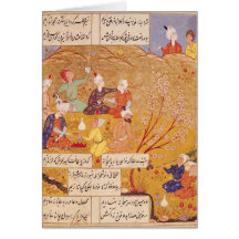 F.103v Open-air Feast, from a book of poems, 1554 Cards