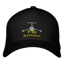 F-104 Golf Hat With Callsign Embroidered Baseball Cap
