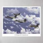 F-15D Eagle and F-16 Fighting Falcons posters